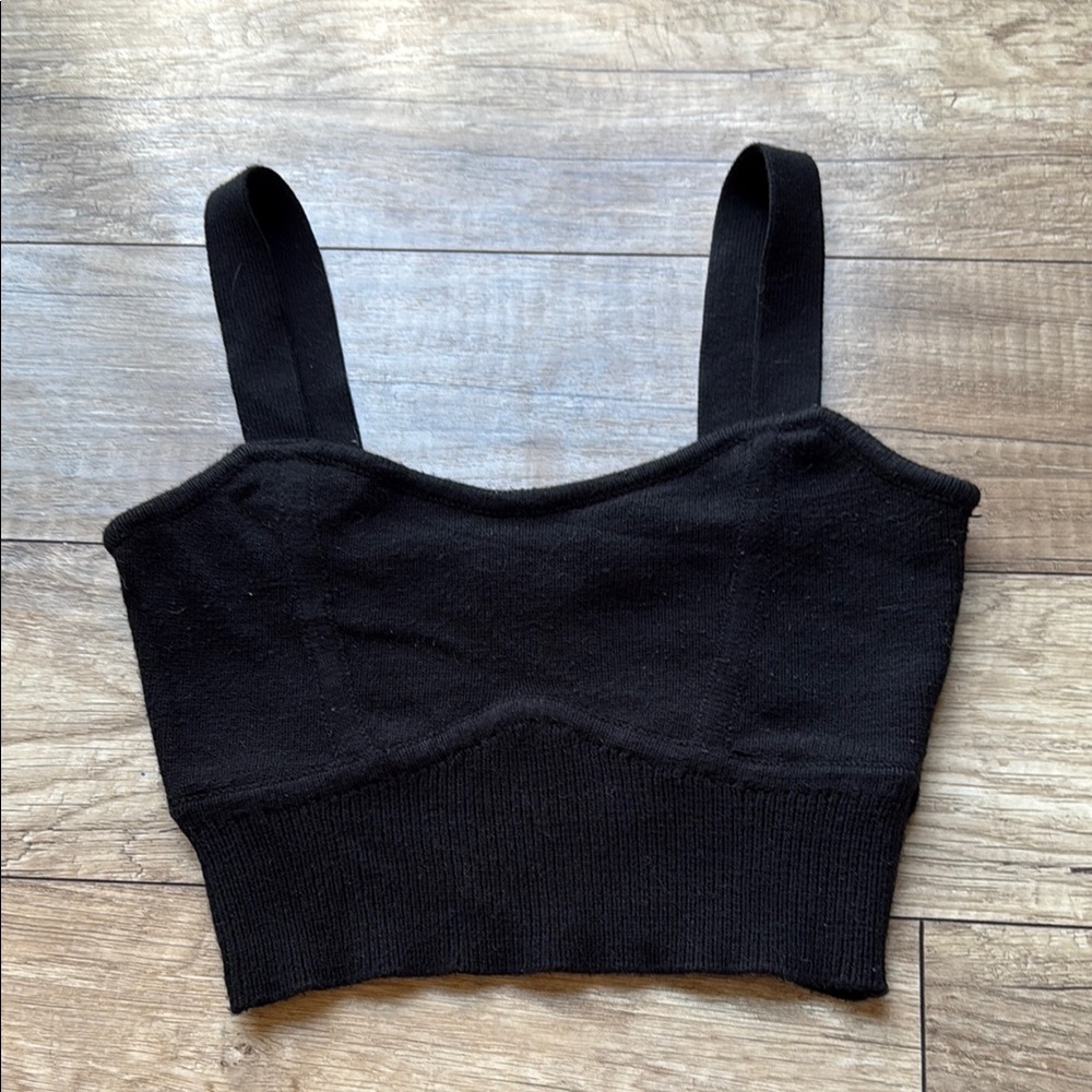 House of Harlow 1960 Black Crop Top